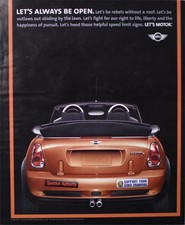 2005 Vintage Magazine Page ad for the 2005 Mini Cooper