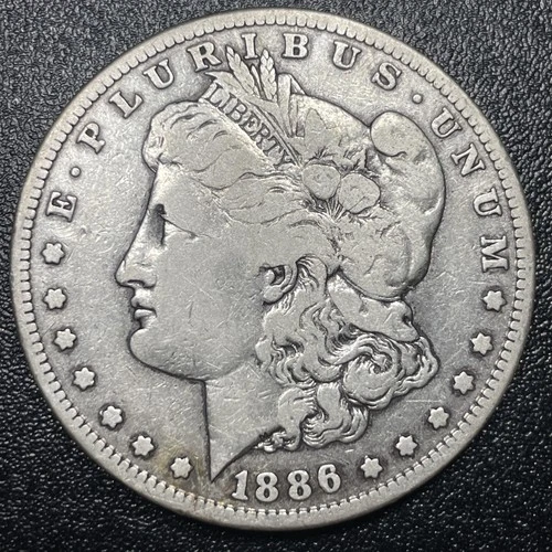 1886 S Morgan Silver Dollar $1 Better Grade VF Very Fine Semi-Key Date