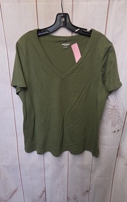 Old Navy Women's Size L Olive Green Short Sleeve Top