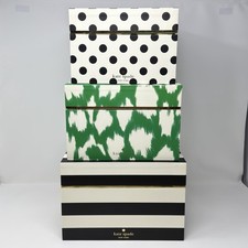 Kate Spade Nesting Boxes Black Stripe Polka D...
