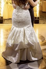 MoriLee Satin Ambushed Wedding Dress Size 12