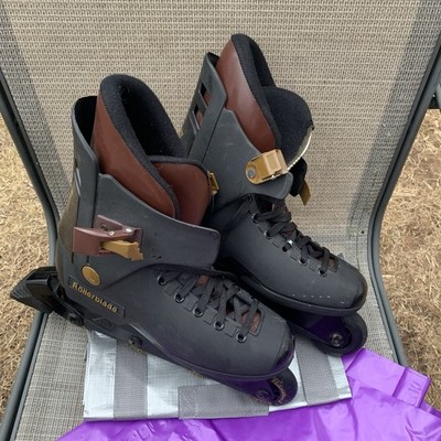 Rollerblade Black/Brown Pre-owned Lightning TRS Rollerblades, US Men's 8.5
