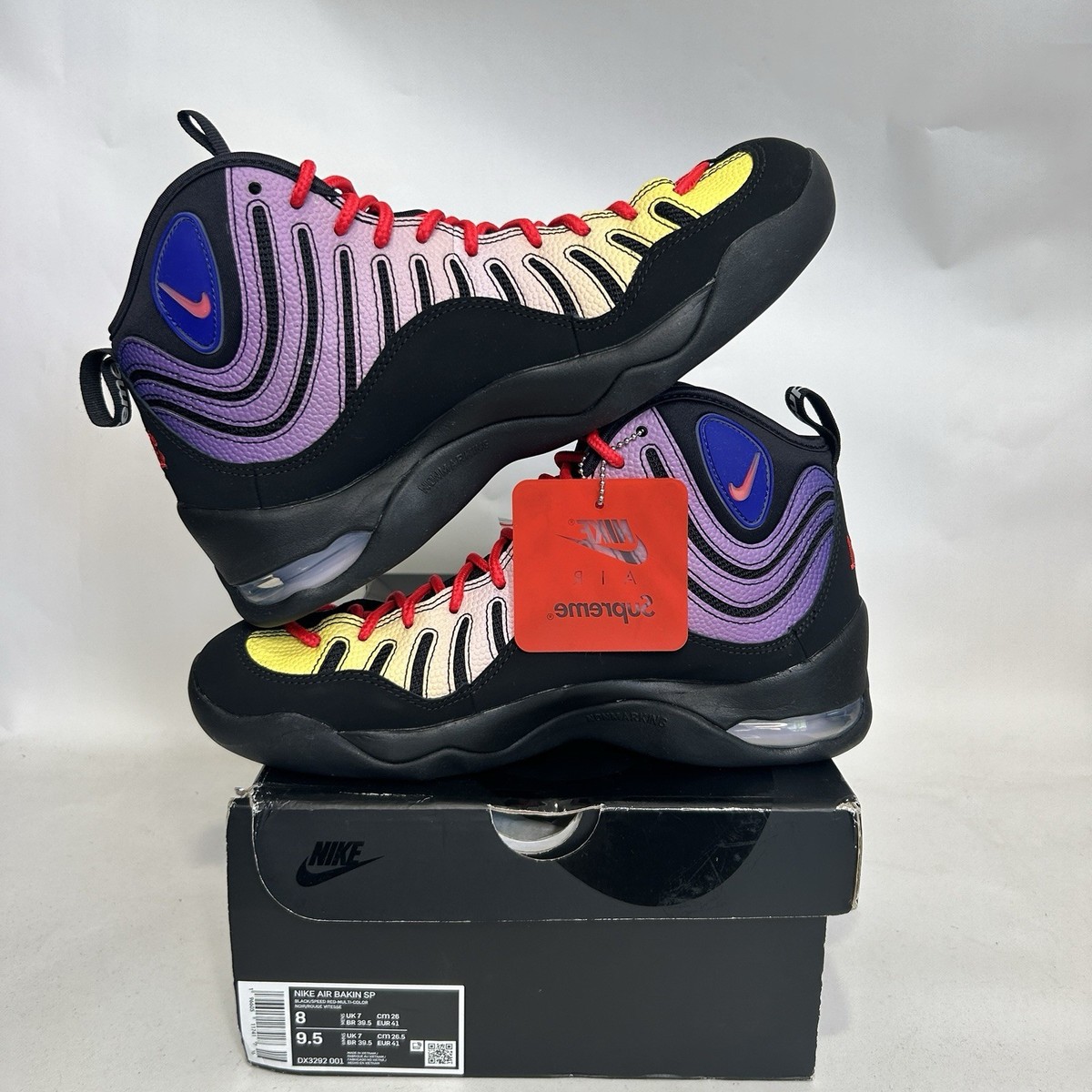 Nike X Supreme Air Bakin SP “Black Gradient” DX3292-001 Men's 8