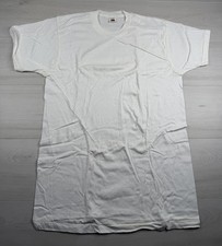 Vtg FOTL White Blank Single Stitch T Shirt USA Made 100% Cotton 80s 90s XL NWOT