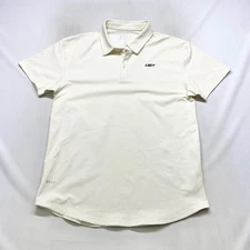 Bylt Basics Drop Cut Polo Shirt Mens XL Beige Golf Logo Short Sleeve Pullover