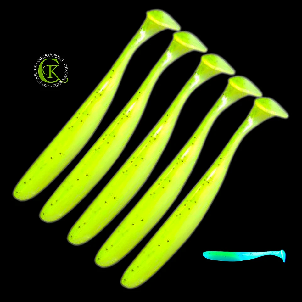 EASY SHAD GUMMIFISCH 5x 11,5cm Easy Shad UV Shiner Stint Kauli Jigkopf Jig Shad Gummifisch Zander NEW