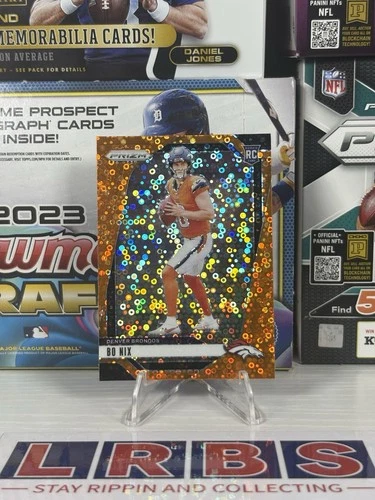 2024 Panini Prizm Bo Nix Orange Disco Prizm RC #309