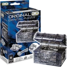 Treasure Chest 3D Crystal Puzzle - Stunning & Functional 52 Crystalline Puzzle