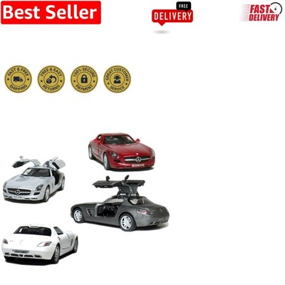 Interactive Mercedes-Benz SLS AMG Die-Cast Cars - Gull-Wing Doors & Pullback Fun