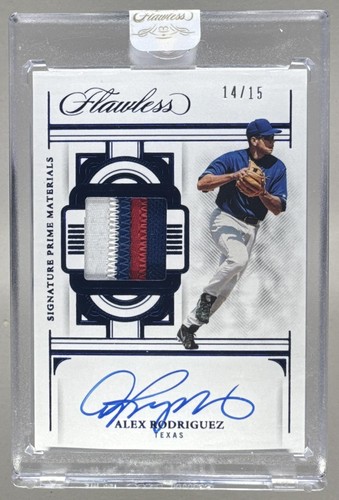 Alex Rodriguez 2023 Panini Flawless #SPM-AR Sapphire Prime Patch Auto /15