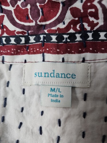 Sundance Womens Robe Size M L Red Cascade Ridge Quilted Kimono Cottagecore - Picture 4 of 8