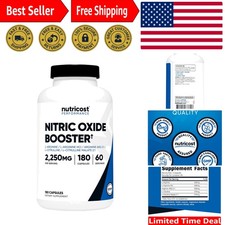 Nutricost Nitric Oxide Booster 750mg, 180 Capsules, 60 Servings