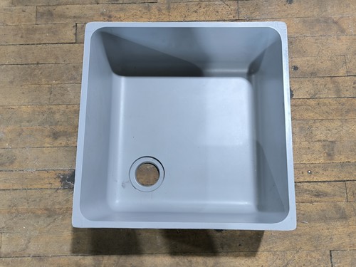 Durcon U20 Lab Grade Epoxy Sink Grey 16"L x 16"W x 7.5"D Square