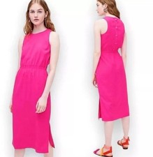 J Crew Hot Pink Sheath Midi Sz 10~ Beautiful~ NWT~