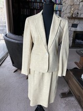 Vintage Evan Picone Classic Light Gold 2 Piece Career/Business Suit - Sz. 12