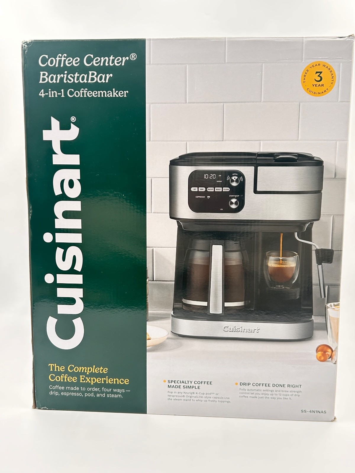 Cuisinart Coffee Center BaristaBar 4-in-1 Coffee & Espresso Maker