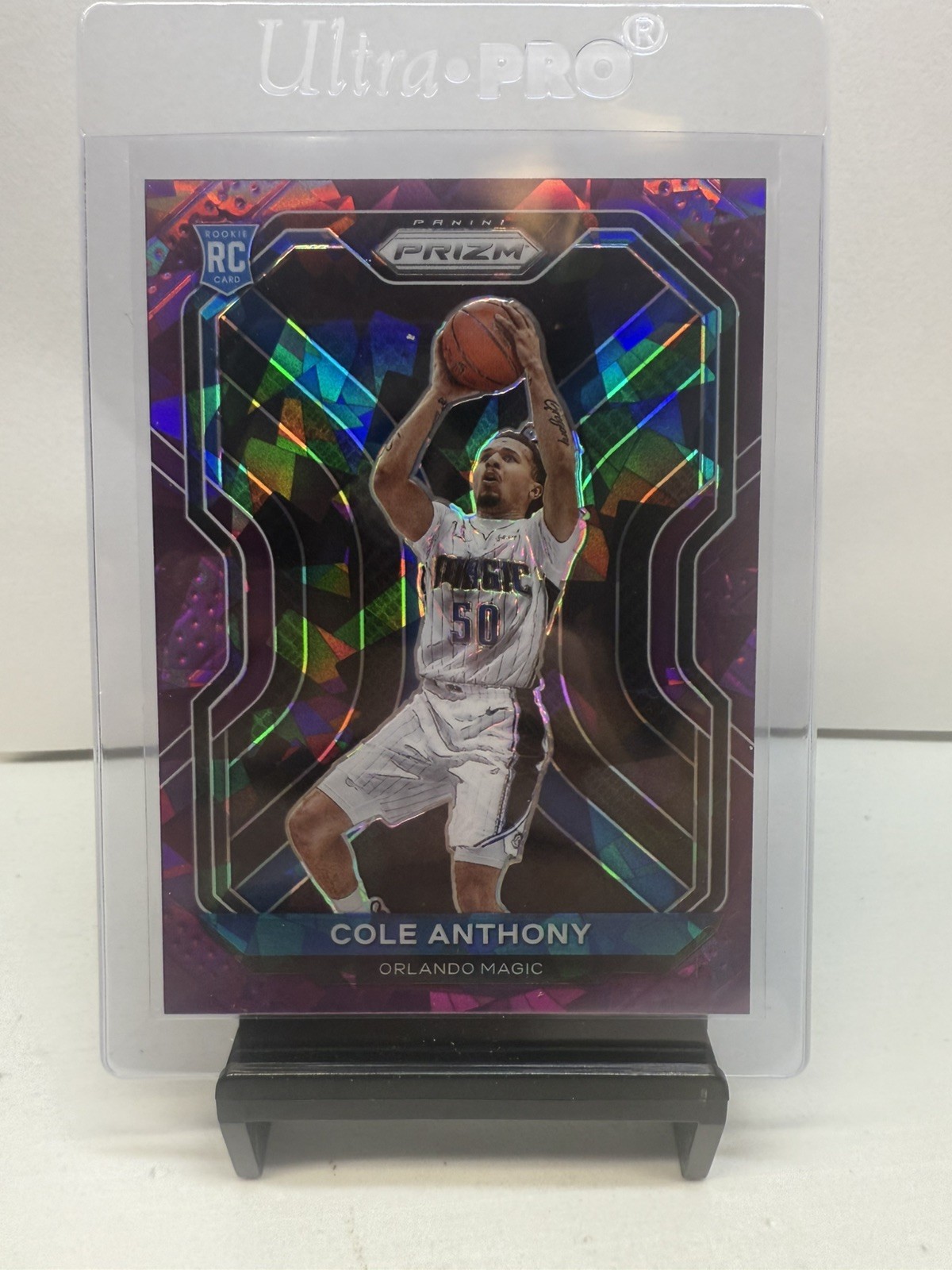 2020-21 Panini Prizm Basketball Cole Anthony #292 Purple Ice Prizm /175 Rookie
