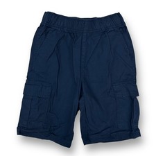 Children's Place Youth Boy Navy Khaki Shorts Size 10 Elastic Waistband Cargos