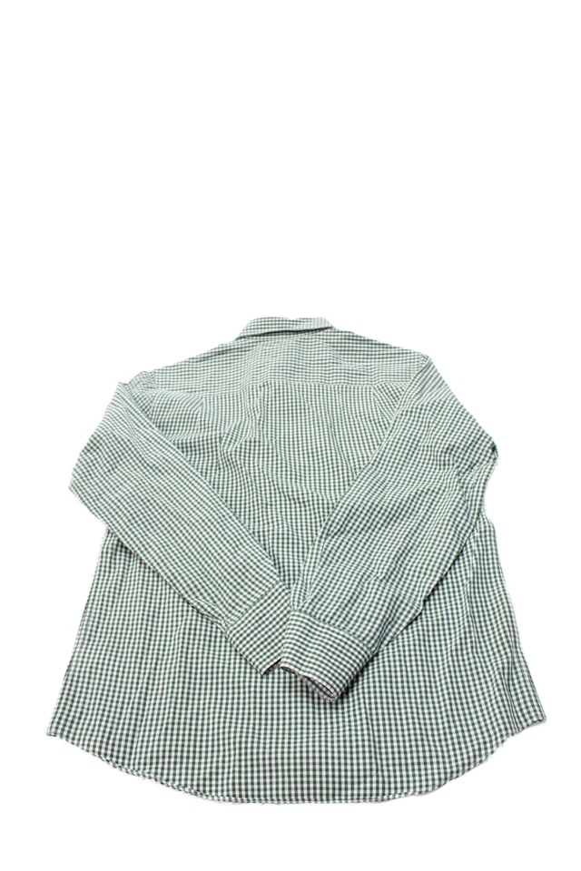 Crewcuts Boys Cotton Collared Check Print Button Up Shirt Green Size 16 - Image 2 of 3