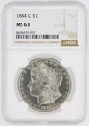 1884-O Morgan Silver Dollar NGC MS63 S$1 New Orleans Minted No Reserve