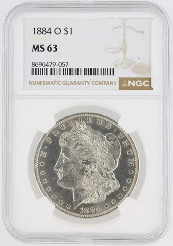 1884-O Morgan Silver Dollar NGC MS63 S$1 New Orleans Minted No Reserve