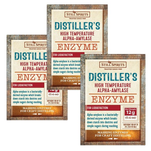 3x Still Spirits Distillers Alpha Amylase Enzym 12g Hochtemperatur für 25L