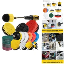 Versatile 25-Piece Drill Cleaning Kit - Perfect for Grout, Tile, and Upholstery