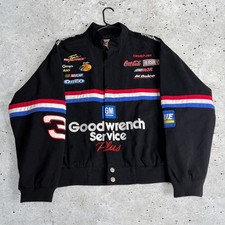 Vintage Dale Earnhardt Sr Chase Authentics AOP NASCAR Racing Jacket Men's Black