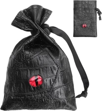 CZYY Drawstring Bag PU Leather Dice Pouch Perfect for RPG, D&D, Game 