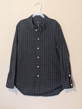 Ralph Lauren Boy Long Sleeve Button Down Shirt Multicolor Plaid Classic M 10/12