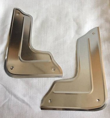 PAIR Door Corner Stone Guard Trim Wide Stainless Steel VW T1 Bug Beetle T3 Ghia
