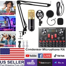 Complete Home Studio Recording Kit - Mixer Condenser Mic for PC Music/Podcast