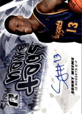 2008 UPPER DECK RADIANCE SONNY WEEMS NT-SW NAME TAG AUTOGRAPHS DENVER NUGGETS