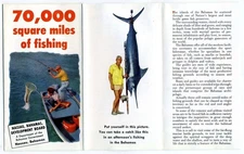 Nassau Bahamas 70,000 Square Miles of Fishing Brochure 1954
