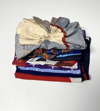 Vintage Scarf Lot 12 Red White Blue Colorway Retro Classic Fashion Accessories