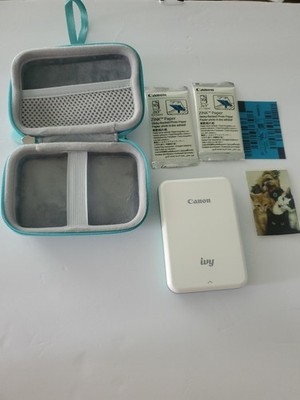 Canon Ivy Mini Photo Printer Teal Bluetooth Portable ZINK 2x3 Pocket Size