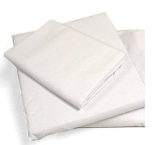 Cot Sheets Fitted, Flat, Sets , 4 Piece Cot Sheet and Pillow Case Set - Whit...