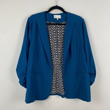 Skies Are Blue Curvy Raja Collarless Blazer 1...