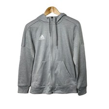 Adidas CLIMAWARM Gray Long Sleeve Full-Zip Hooded Jacket Women's Small
