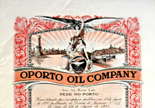 Oporto Oil Company historische &Ouml;l Aktie mit Kupons Porto 1921 Portugal Erd&ouml;l