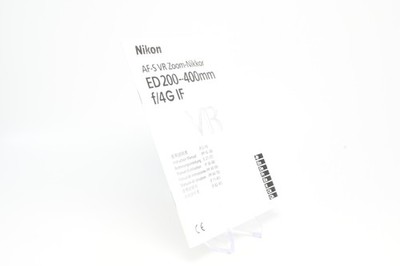 Nikon AF-S VR Zoom-Nikkor 200-400mm f4 G IF-ED User's Manual Instructions #G798