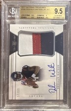 DESHAUN WATSON BGS 9.5 2017 NATIONAL TREASURES #169 ROOKIE PATCH AUTO RC 57/99