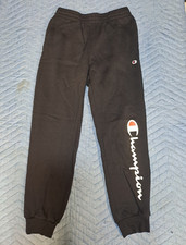 Champion Boys Fleece Jogger Sweatpants Pull-On Elastic Waist M 10/12 Black