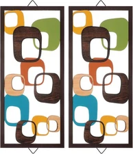 CroBlissful 2 Pcs Mid Century Wall Art Modern Decor... 