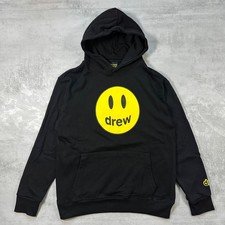 Drew House Mascotte Felpa con Cappuccio Uomo M Nera Faccia Sorridente Tasca Canguro Justin Bieber