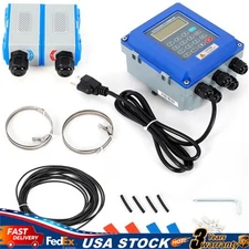 Ultrasonic Flow Meter Flowmeter Liquid Flow Meter IP67 with Clamp-on Transducers