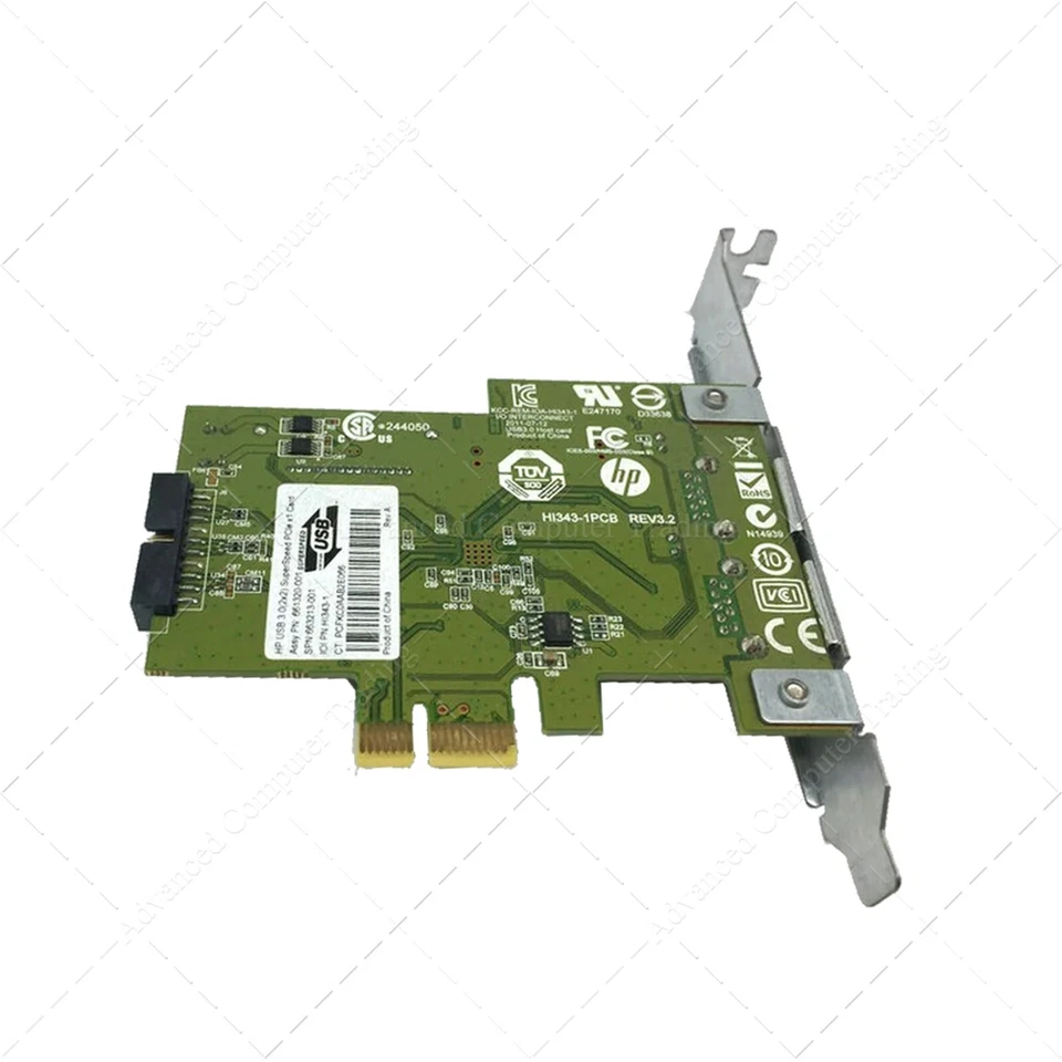 Tarjeta HP USB 3.0 (2x2) Superspeed PCIe 661320-001 + Extensor cable SATA - Imagen 4 de 4