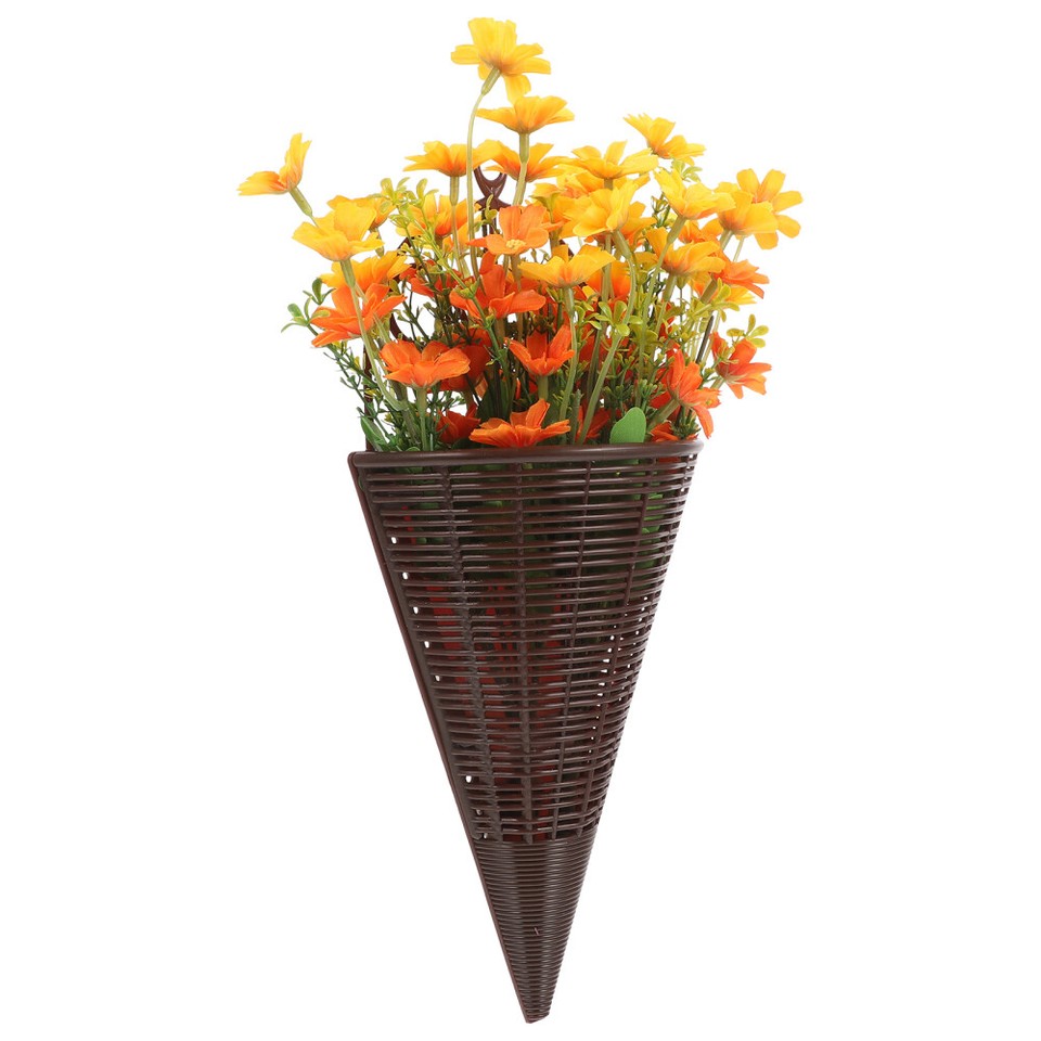 Artificial Hanging Basket with Flowers Wall Baskets Planter eBay