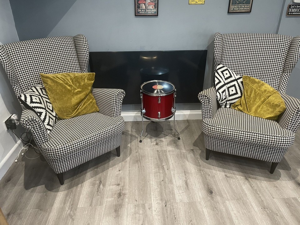 Nirvana Vinyl Record Drum Coffee Table *Upcycled Furniture* *Funky