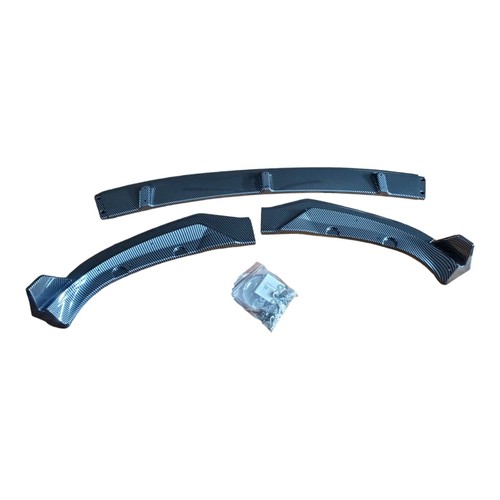 Front Bumper Lip Splitter 3pc Set Carbon Fiber Look 2017-2023 Tesla Model 3 - Picture 12 of 24